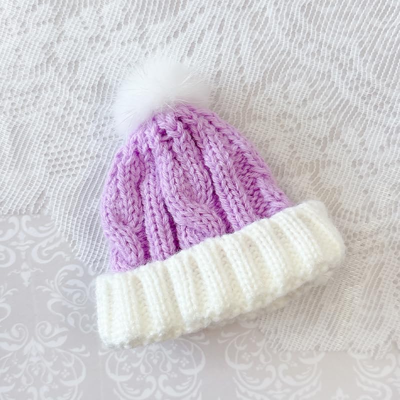 Knitted Cap for Plush Toys (10cm), Purple, Item