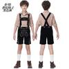Boys Bavarian Oktoberfest Costume Set Lederhosen Outfit Kids Performance Festival Halloween Stage Wear