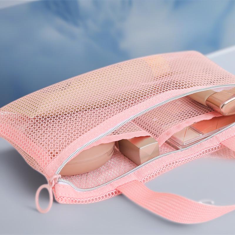 Compact Multi-Functional Mesh Cosmetic & Toiletry Bag