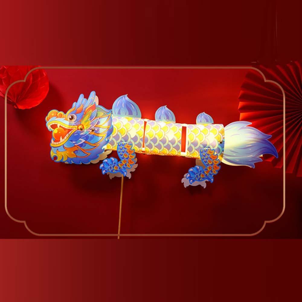 Handliche Kinder-Loong-Laterne PVC Handgefertigte Drachenlaterne Hanfu-Accessoires