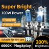 H4 H7  Car Halogen Headlight Car Light Hi/Lo Beam 6000K DC12V 100W Cool Blue Hyper White Bulb 2 Piece Auto Light Lamp