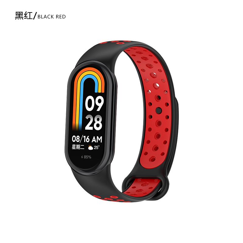 Two-tone Silicone Strap for Xiaomi Mi Band 10/9/8 Smart Watch Replaceable Correa for Mi Band 8/9/10 Sports Bracelet Accessories