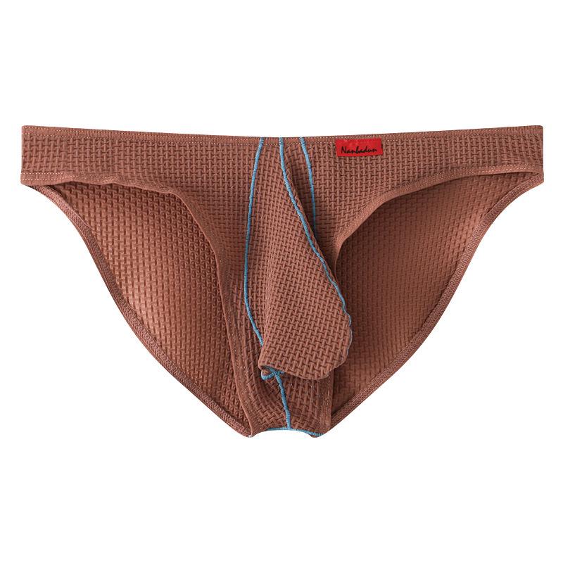 Męskie Erotyczne Stringi Niskiego Stanu, Jednolity Kolor Lodowy Jedwab