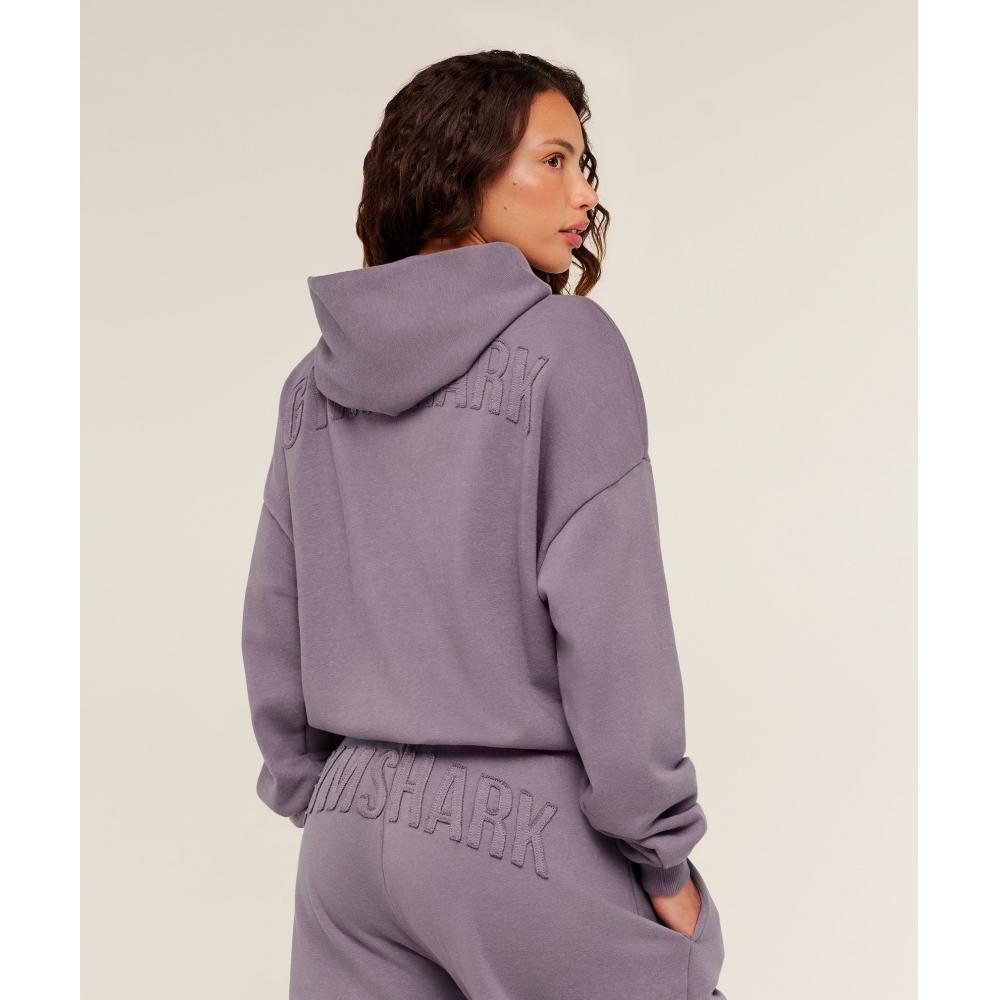 Gymshark Power Washed Oversized Hoodie Dusk Purple   Acid Wash Small Ball B4c5f Pclw