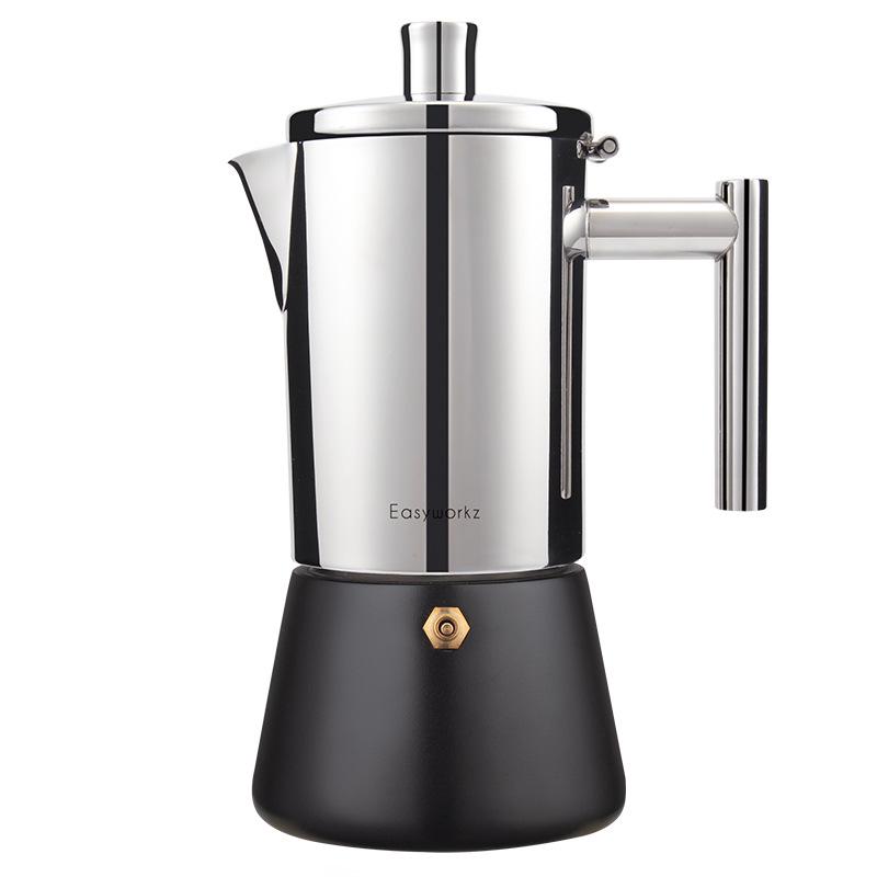 Moka Pot Espresso Maker din Oțel Inoxidabil Italian pentru Plite cu Inducție