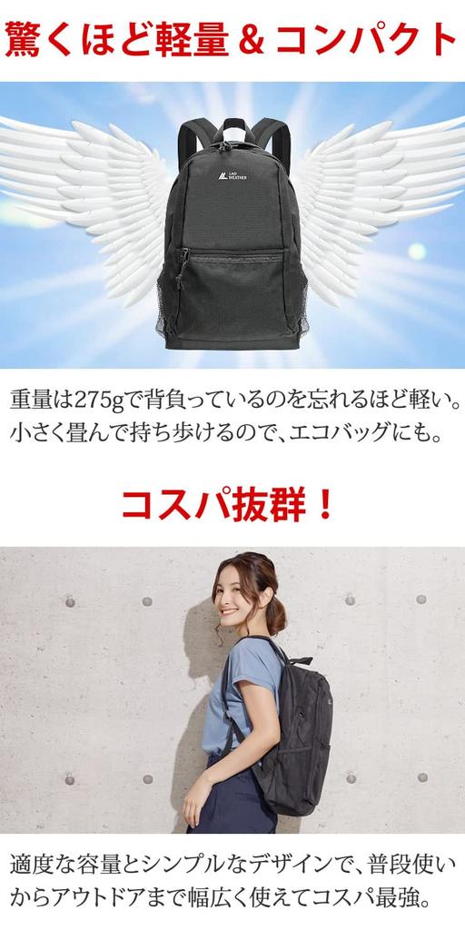 Radweather Backpack for Men and Women, A4 Size, Lightweight, Compact, and Portable, Black, Perfect for Commuting, School, Travel, and Camping