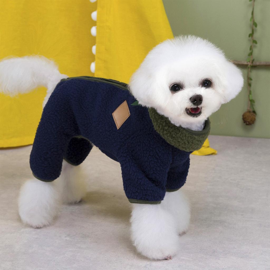 Velvet Dog Pajamas, Plush Onesie, Soft Winter Wear For Small Dogs, Pet Overalls, Puppy Clothing