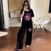 Infant Baby Girls Boys Loose Print T-shirt+Pants Print Outfits Set