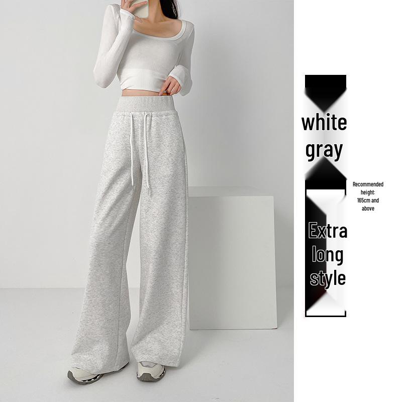 Women's High-Waisted Autumn Casual Cotton Wide-Leg Sweatpants