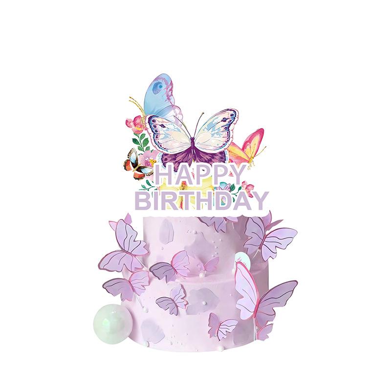 Purple Butterfly Party Theme Tableware Set - Napkins, Cups, Tablecloth, Plates