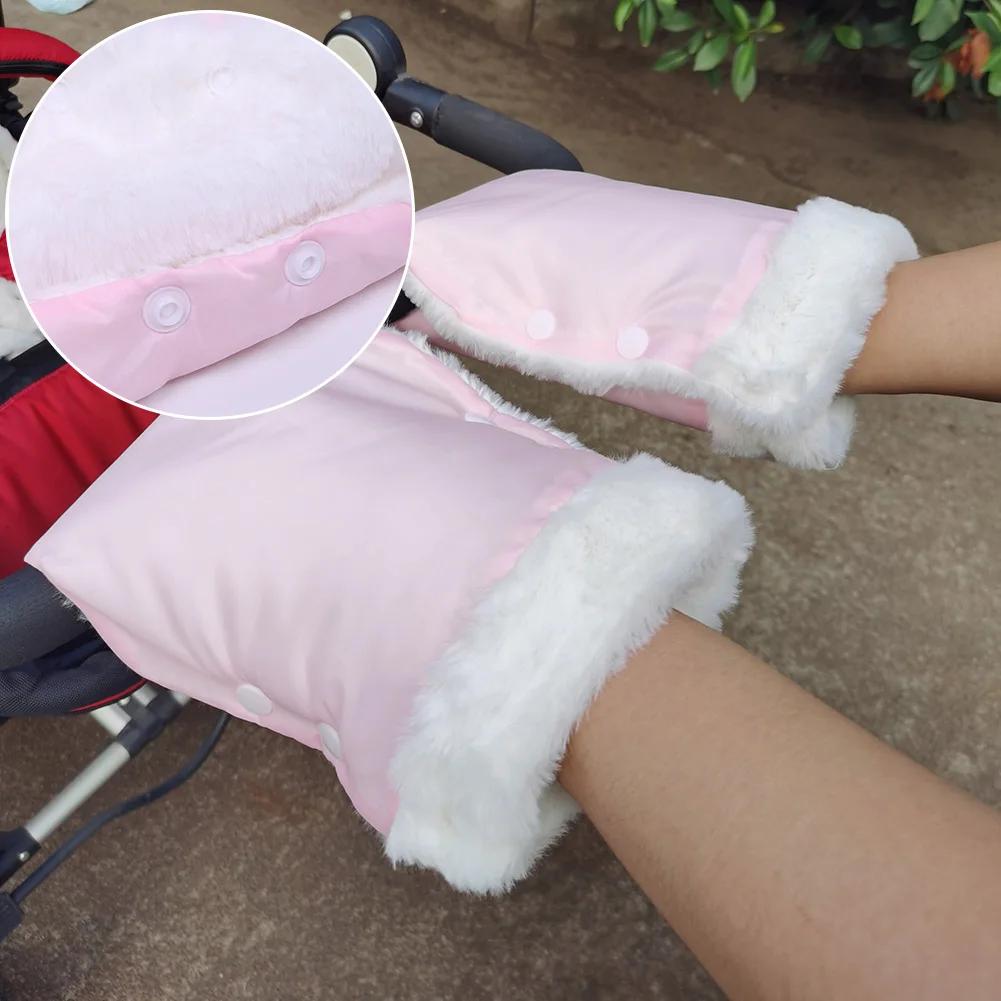 2 Stück Kinderwagen Handschuhe Winter Kinderwagen Handmuff Handschuh Wasserdicht Kinderwagen Griffwärmer Handschuhe Verdicken Fäustling Kinderwagen Zubehör