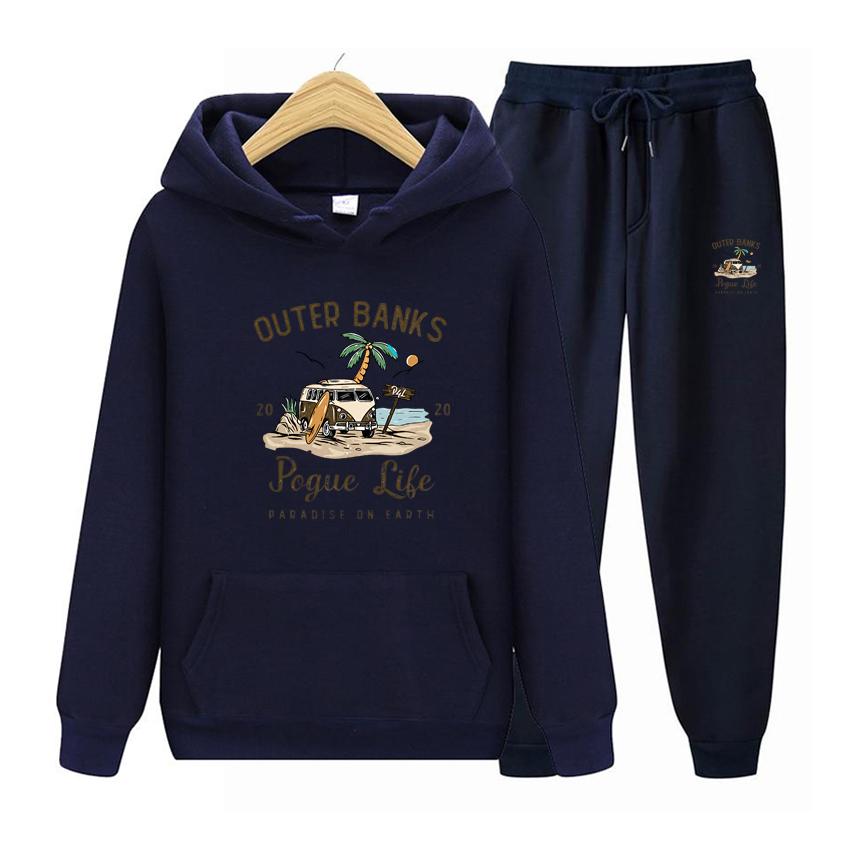 Women Long Sleeve Hoodie Set Outer Banks Hoodie Set Pogue Life Sweatshirt Women Long Sleeve Hoody Tops