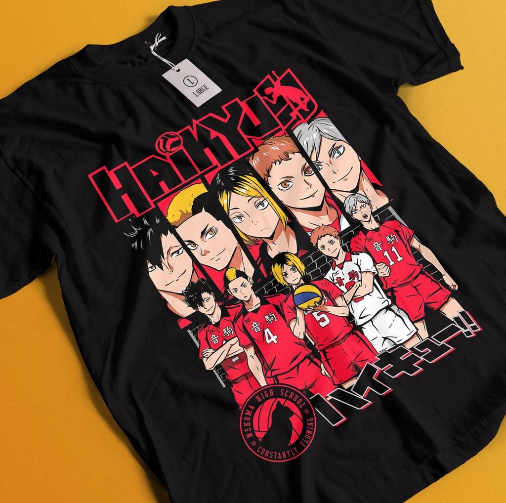 New Haikyuu Shirt Shoyo Hinata Tshirt Kageyama Tsukishima Anime Kuroo Kenma T-Shirt