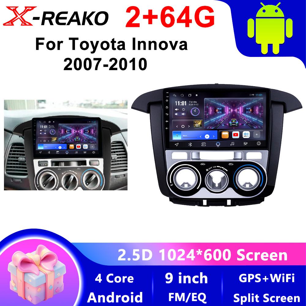 X-REAKO Car Video Player for  Toyota Innova 2007-2010 GPS Navigation Built-in Dsp Carplay Autoradio Android Head Unit