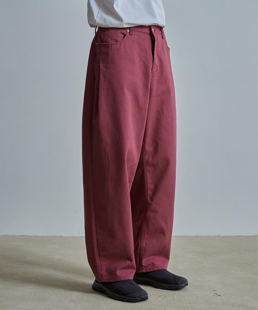 BALLUTE Venice Side Tuck Denim Pants (Non Fade Pink)