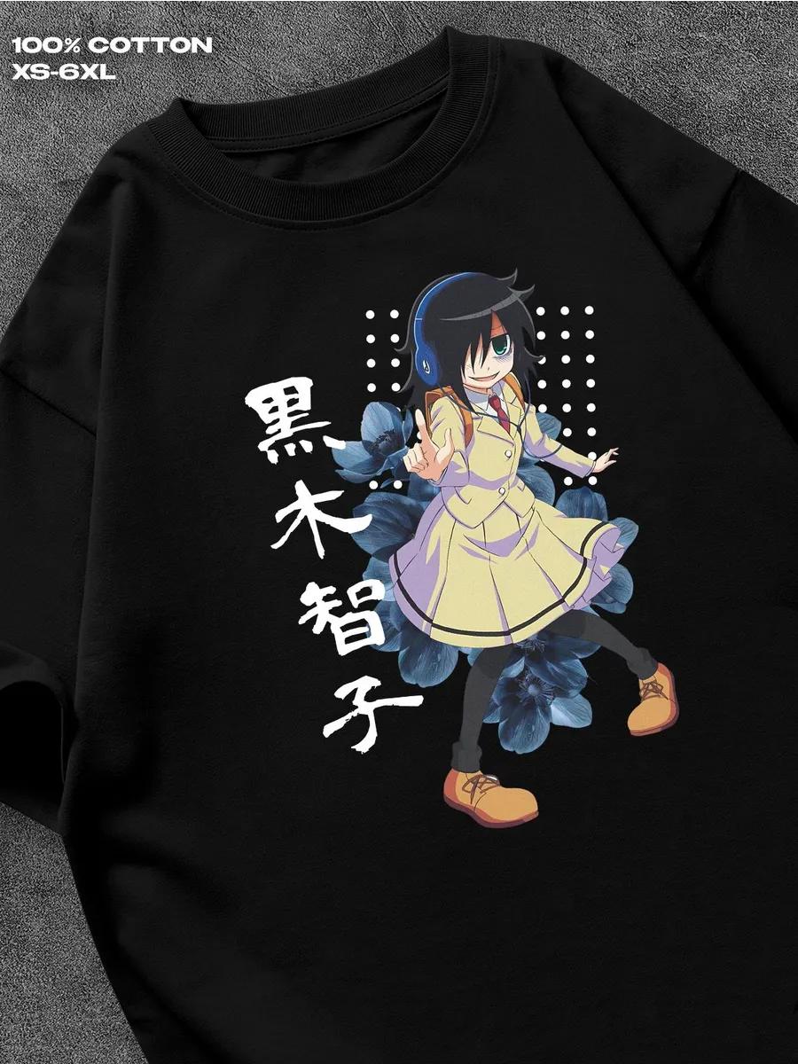 

Футболка Томоко Куроки Мужская футболка Женские футболки с принтом букв Футболка с короткими рукавами Повседневная уличная футболка Топ S