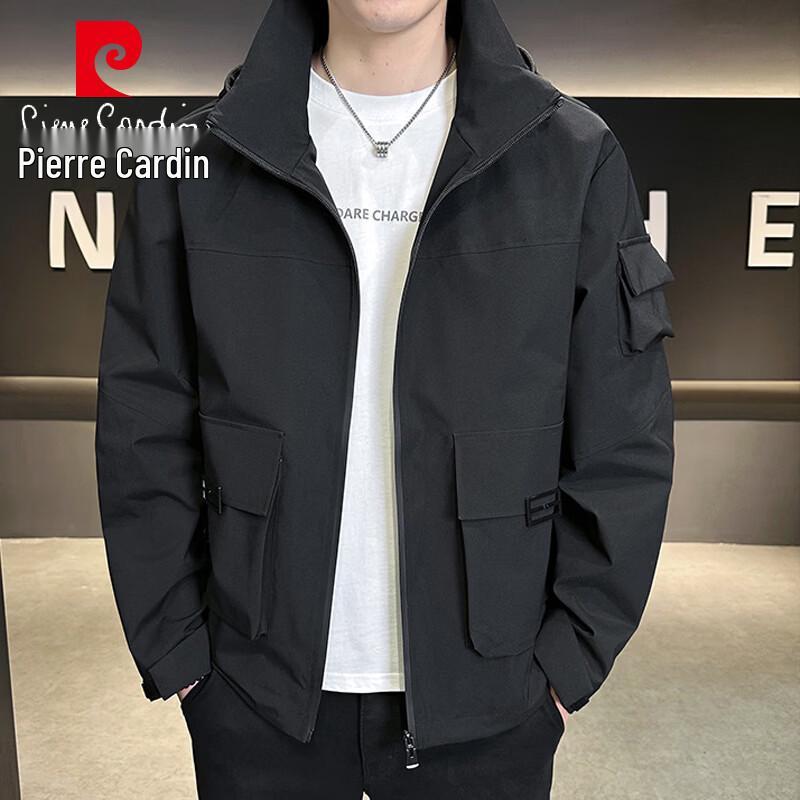 Pierre Cardin Men's Casual Hooded Utility Jacket