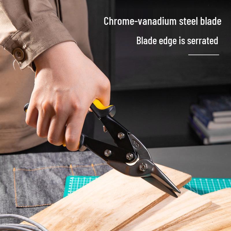 Deli Multi-Functional Aviation Shears: Straight, Left, Right Bend for Sheet Metal, Light Steel, and Keel Cutting