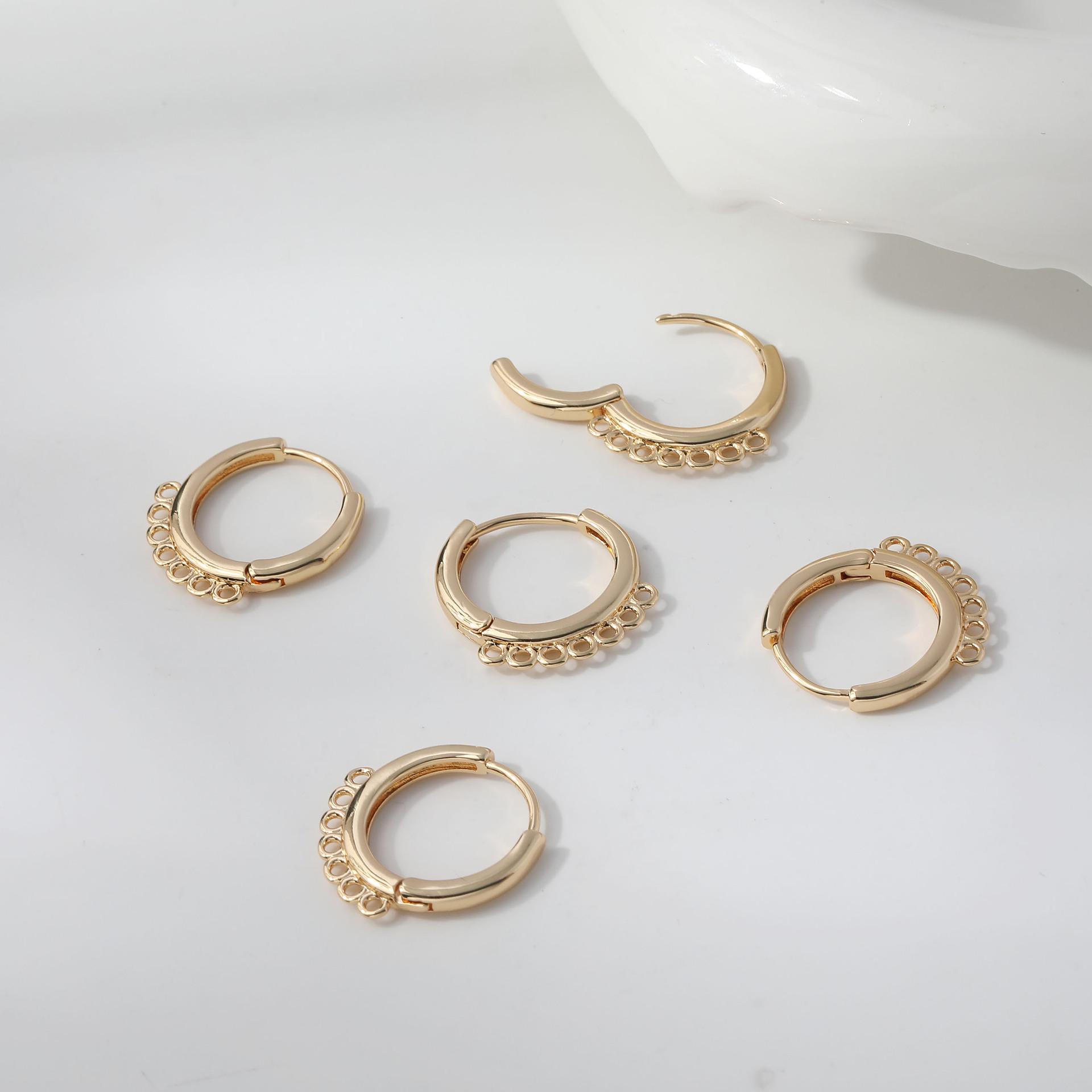 Позолоченные 14K Цветные Многоотверстные Серьги Аксессуары для DIY