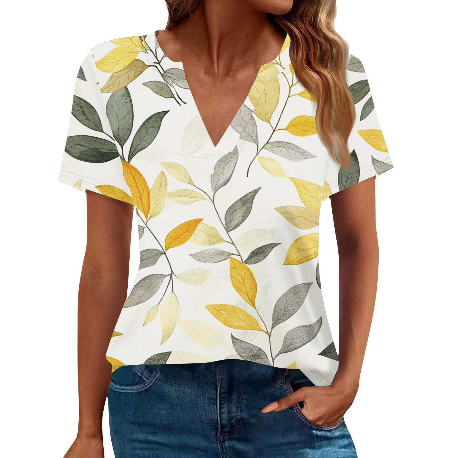 

Women s Summer Short Sleeve V Neck Shirt Business Casual Loose T-Shirt Trendy Fashion Clothing Tops XL розовый