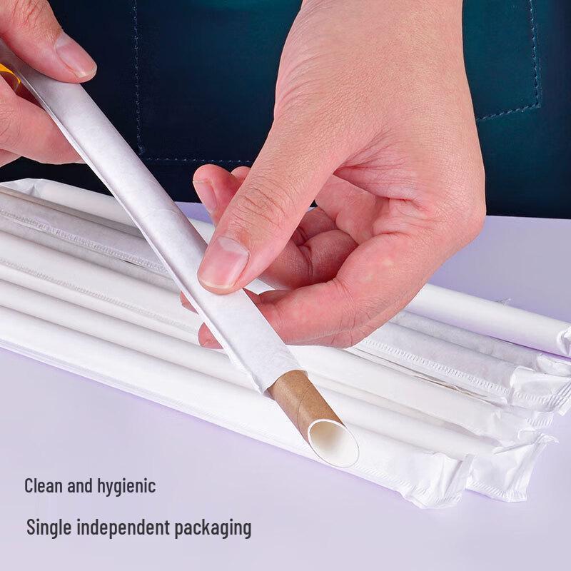 Yinmei Individually Wrapped Disposable Kraft Paper Beverage Straws