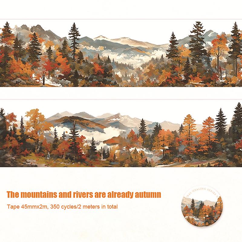 Cartoon Decorative Adhesive Tapes Natural Healing Series Pet Tape Masking Tape Stickers Creative Diy Decoration Tape Stickers