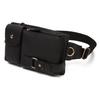 monolife Waist Waist Hip Bag Bag, Pouch, Leather, Men's, Women's, (Black)