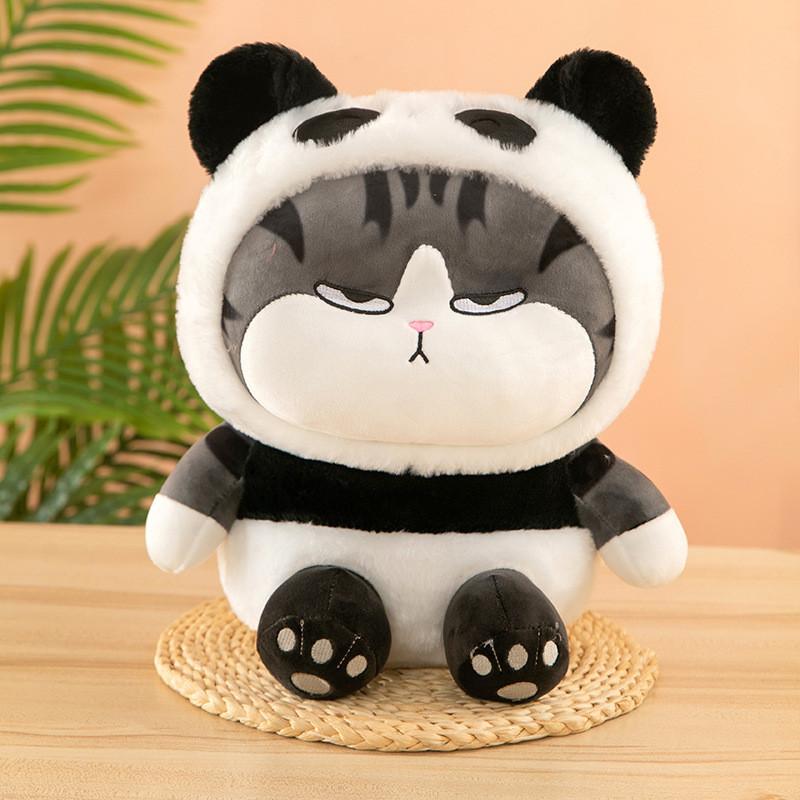 Adorable Plush Cat Toy Creative Transformation Design Soft Fluffy Stuffed Animal Gift
