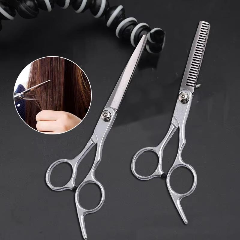 2Pcs Professional Hairdressing Haircut Scissors Barber Shop Hairdresser'S Cutting Thinning Tools High Quality Salon Set