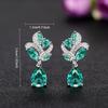 1 Pair, Fashionable, Inlaid with Synthetic Zircon, Fashionable and Exquisite Versatile Earrings.
