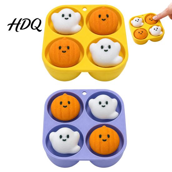 Halloween Desktop Ornament Clicker Fidget Toy 3D Printed Pumpkin Ghost Egg Carton Tactile Sensory Tool with Keychain Hole Cute Stress Relief