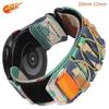 20 22mm Camouflage Nylon Strap for Samsung Galaxy Watch 7 6 5 4 40/44mm 6Classic 5Pro Bracelet for Huawei GT5 4Pro 3 46mm Band