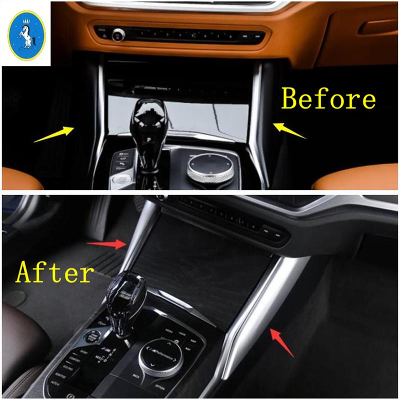 Carbon Fiber / Matte Car Side Center Control Gear Shift Panel Cover Trim For BMW 3 Series G20  - 2024 Interior Accessories