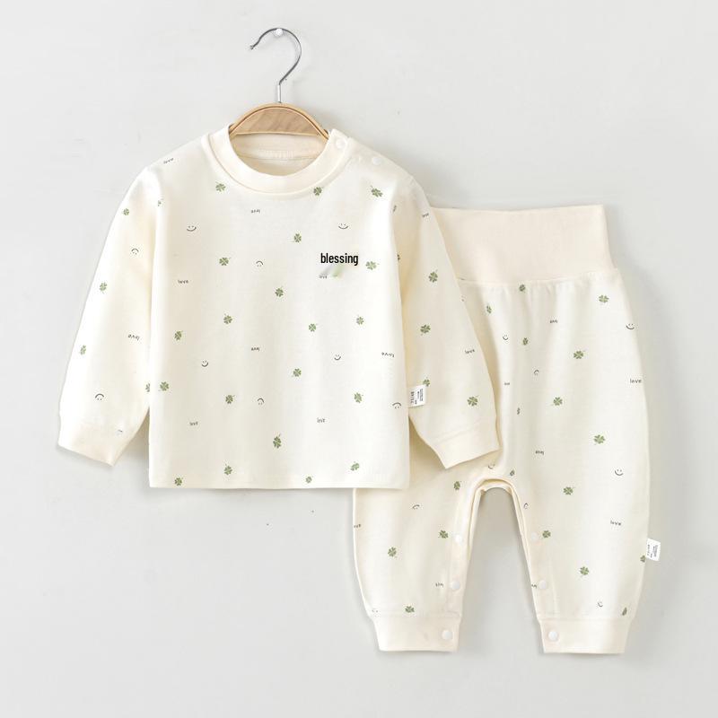 Baumwoll-Basisunterwäsche-Set für Babys mit hohem Bund für Herbst/Frühling