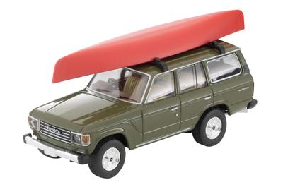 TOMYTEC Tomica Limited Vintage Neo Toyota Land Cruiser 60 Olive Komplettprodukt mit Figur 330882 1/64 LV-N279e Kanu,