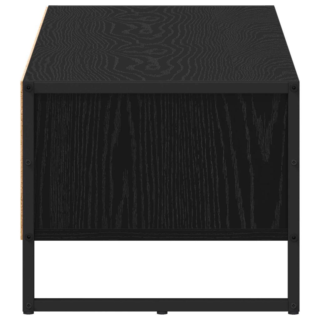 TV Stand 100 x 36.5 x 30.5 cm Black Oak Effect