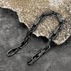 Fashion Rectangle Chain Link Men Bracelet Punk Stainless Steel Motorcycle Bracelets Male Jewelry with Double S Clasp