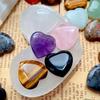 10pcs Natural Quartz Love Heart Gemstones Chakra Healing Crystals Agate Mineral Specimens For Home Bedroom & Office Decor