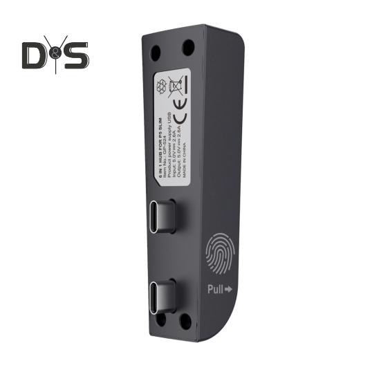 

USB высокоскоростной концентратор расширения зарядное устройство удлинитель с несколькими портами стабильная передача данных установка без драйверов разветвитель расширитель для PS5 Slim чёрный