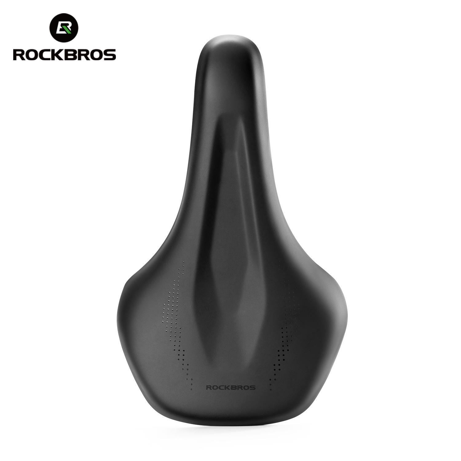 ROCKBROS Bike Seat Soft Comfort Cycling Seat Cushion PVC Leather Surface Breathable Bicycle Saddle Road MTB Cycling Accessories