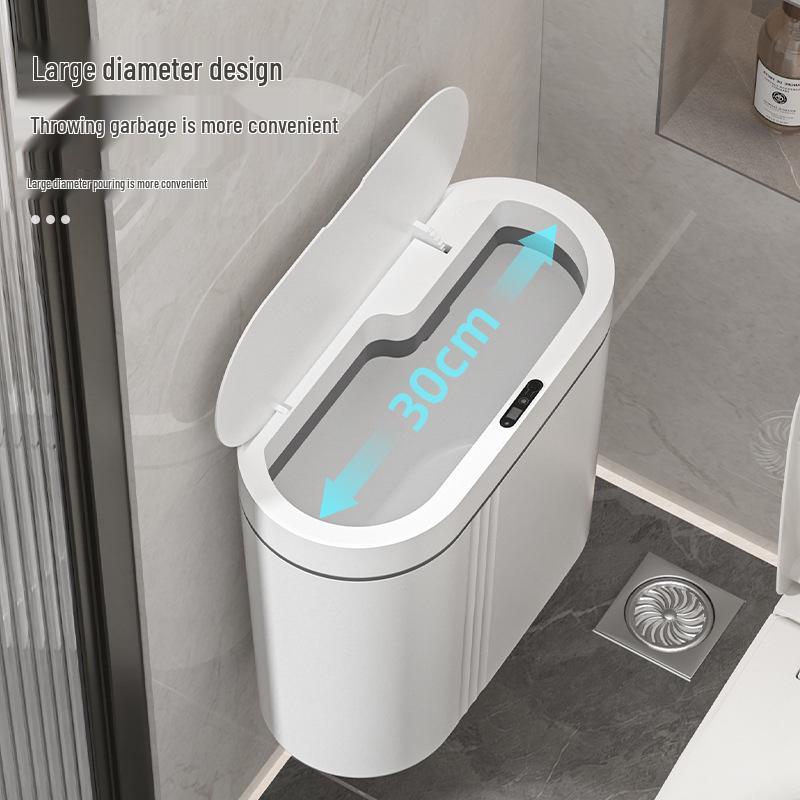 2025 Smart Wall-Mounted Automatic Flip-Top Trash Can for Kitchen & Bathroom