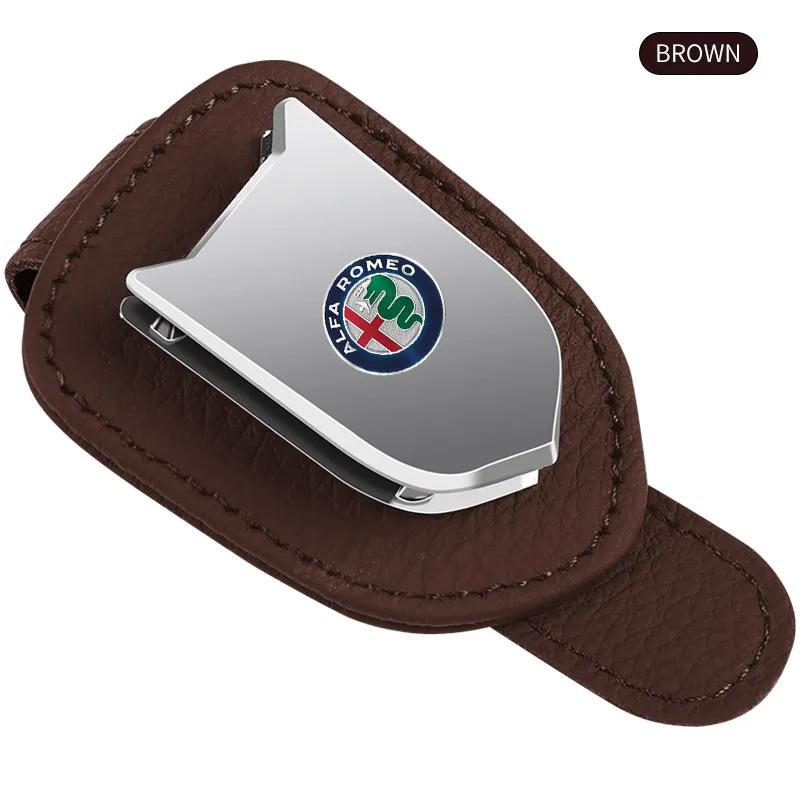

For Alfa Romeo Car Sunglasses Holder Glasses Ticket Card Storage Clip For Alfa Romeo Sportiva Giulia Giulietta 159 156 Stelvio A чёрный