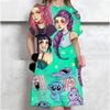 Chasseurs de démons KPop Chemise de nuit à manches courtes pour femme Jolie robe de nuit dessin animé Pour le shopping, les voyages, la nuit
