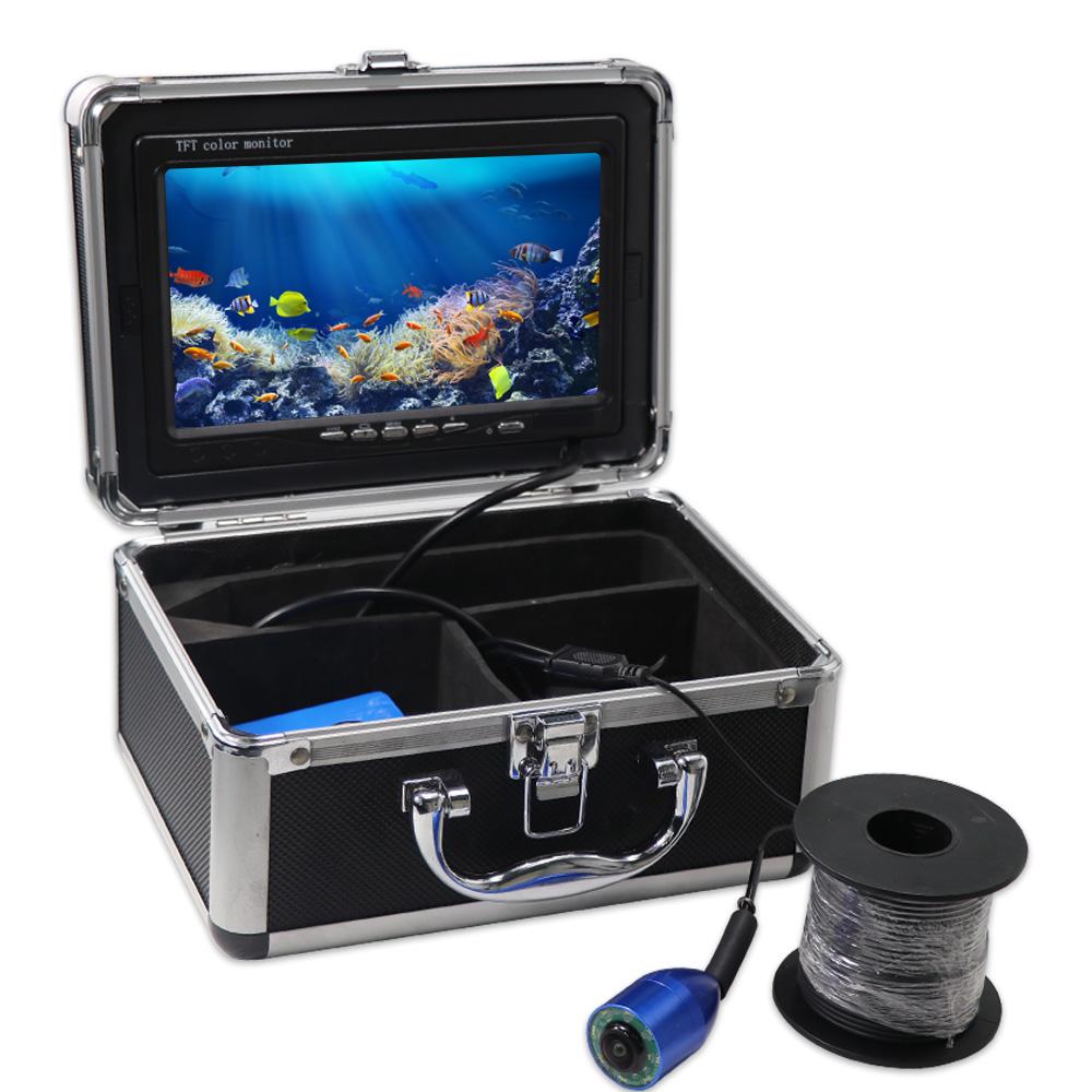 7 Inch Underwater Fishing Camera Wide-angle Infrared Night Vision HD Fish Finder 24PCS Portable1000TVL Monitor