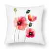 Spring Watercolor Floral Pillowcase Pink Rose Decorative  Sofa Living Room Bed  Home