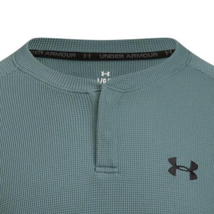 Under Armour Logo Breathable Henley Long Sleeve T-Shirt Men Tops 6010174-587