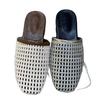 Sheepskin version~ Korean version woven hollow bag head half slippers women's 2025 new summer thick bottom flat bottom sandals outside wear