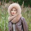 Winter Autumn New Women Casual Fashion Outdoor Keep Warm Faux Fox Fur Protect Ears Tail Russian Snow Hat Cap Collar Scarf  Wrap Shawl