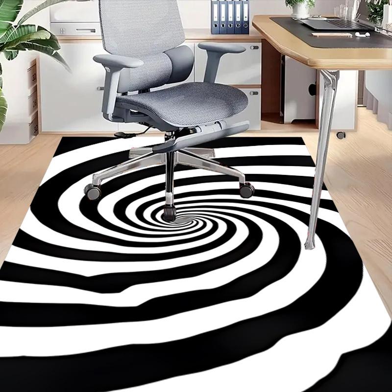 1PC Spiral Pattern Carpet Ultra Soft, Thick & Absorbent, Non Slip Machine Washable Mat for Entryway