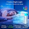 Portable Air Conditioners for bedroom and office, white ABS plastic mini air cooler fan with 2000mAh battery, 500ML tank, 3-spe
